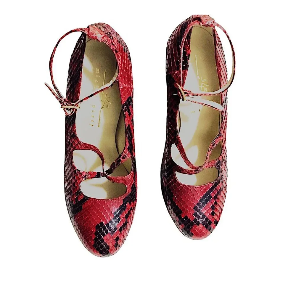 Michel Perry 1995 Snake Heels – Documented Archival Design Size 37, Never Worn